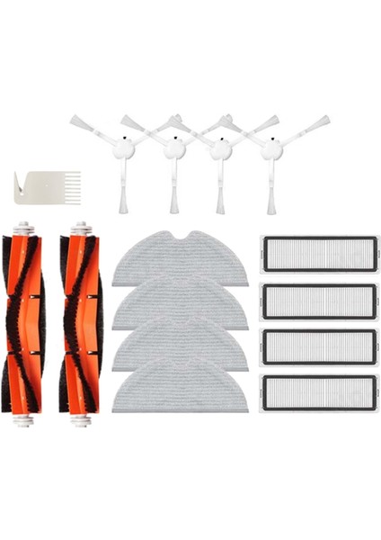 15PCS Xiaomi Mi Robot Vakum Paspası 2c STYTJ03ZHM Mijia Robot Vakum Süpürge Parçaları Ana Yan Fırça Filtre Mop Bez (Yurt Dışından)