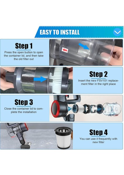 Fabuletta FSV101 FSV001 24 Kpa Akülü Çubuk Için Hepa Filtre (Yurt Dışından) fırsatları