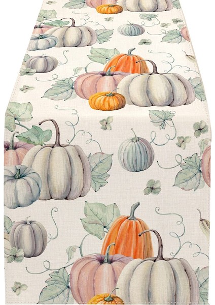 Güz Gri Balkabağı Masa Koşucu, Mutfak Yemek Kahve Veya Iç ve Dış Mekan Ev Için Sonbahar Sving Masa Koşucuları A (Yurt Dışından)