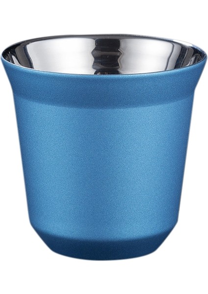 Kahve Fincanı Kapsül Şekli Kahve Kupaları Için 80ML Çift Duvar Paslanmaz Çelik Espresso Fincan Yalıtım, C (Yurt Dışından)