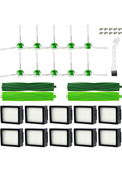 Yedek Parça Ana Fırça Yan Fırça Hepa Filtre I7 E5 E6 Elektrikli Süpürge Aksesuarları Için Uyumlu (Yurt Dışından)