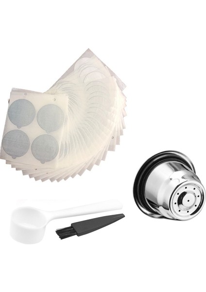 100 Folyo Kapaklı Yeniden Kullanılabilir Kapsüller - Makineler Için Paslanmaz Çelik Doldurulabilir Kahve Kapsülleri (Yurt Dışından)