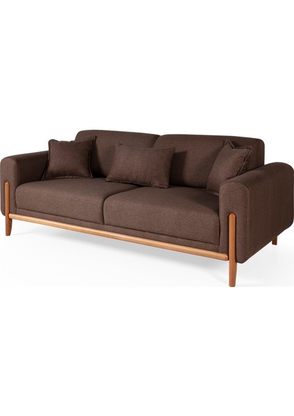 Perla Sofa Bodrum Yataklı Koltuk Takımı Kahve