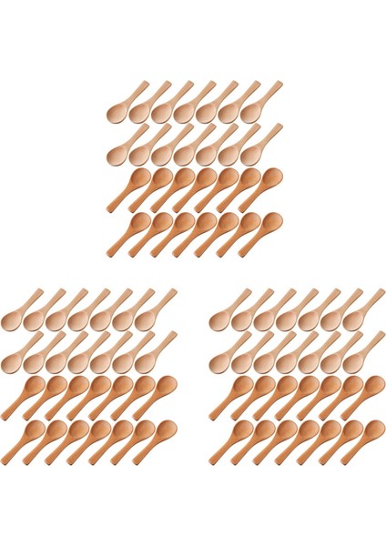 Küçük Tahta Kaşık Mini Tadım Kaşık Çeşniler Tuz Kaşık Mutfak Pişirme Baharat Yağı Kahve Çay Şeker 90 Adet (Yurt Dışından)
