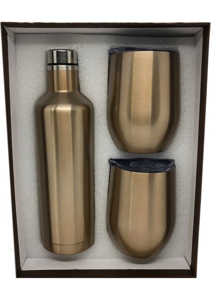 3 In 1 Hediye Şarap Seti Bira Seti Mühür Kapaklı Kahve Şartları Şişesi 12 Oz Süt Şişesi Spor Seyahat Seti C (Yurt Dışından)