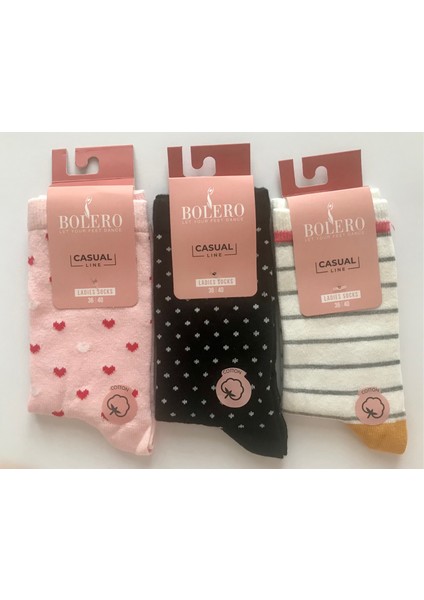 3'lü Desenli Lüks Soket Çorap fiyatları