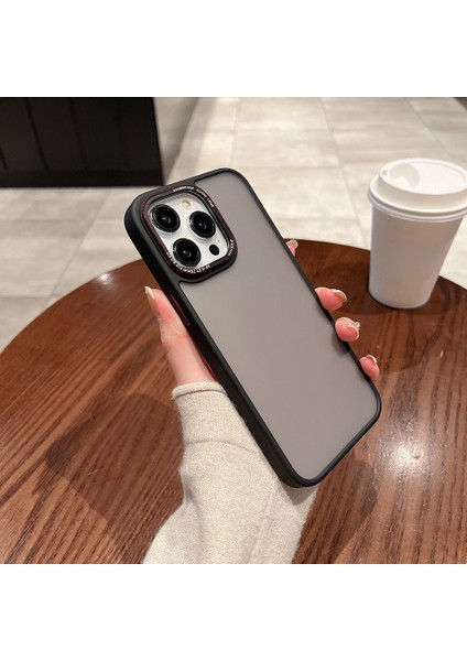 iPhone15 Pro Case Anti Cratch Tpu+Pc Cep Telefonu Geri Black Telefon Kılıfı (Yurt Dışından)