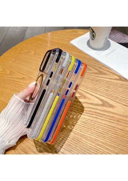 Tpu+Pc Anti Drop ile Uyumlu iPhone 15 Pro Için Telefon Geri Dönüşü Orange Telefon Kılıfı (Yurt Dışından) modelleri