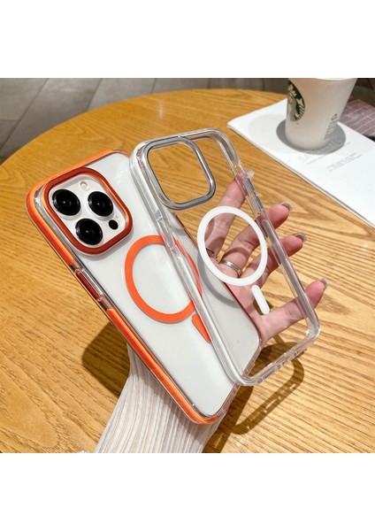 Tpu+Pc Anti Drop ile Uyumlu iPhone 15 Pro Için Telefon Geri Dönüşü Orange Telefon Kılıfı (Yurt Dışından) fırsatları