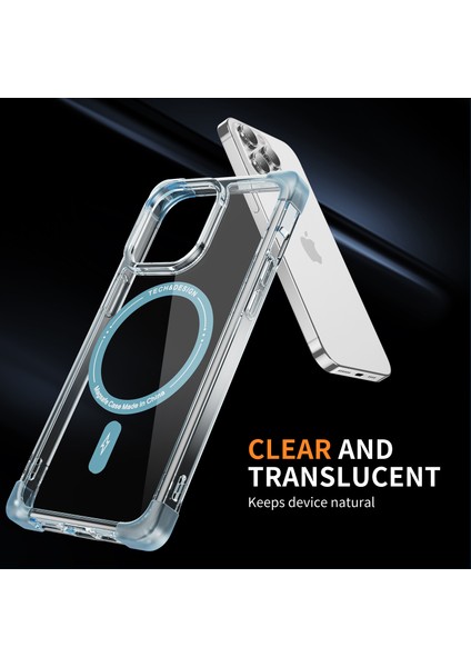 (Büyük Arka Lens Deliği) ile Uyumlu iPhone 15 Pro Için Ysm Takviyeli Köşeler Serisi Transparent Mavi Telefon Kılıfı (Yurt Dışından) fiyatları