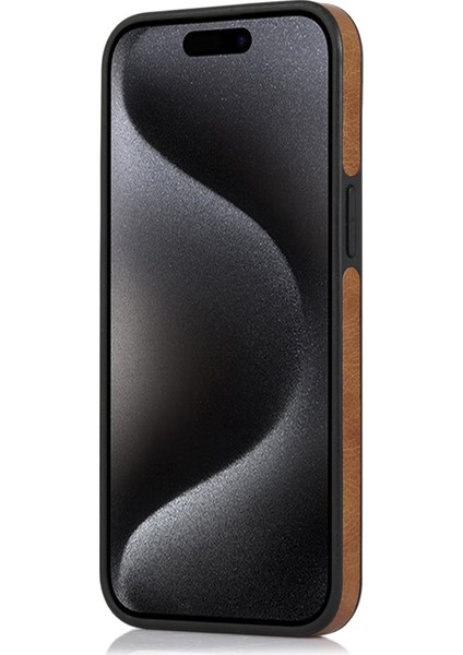 Iphone 15 Pro Max Case Pu Pu Derili Kaplamalı Tpu Doğru Renk Logo Cep Telefonu Kahverengi Görüntüleyin Telefon Kılıfı (Yurt Dışından) indirimleri