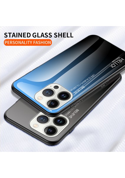 Iphone 15 Pro Temperli Cam Arka Pc+Tpu Gradyan Renk Tasarımı Telefon Vaka Sınıf Pembe Mavi Telefon Kılıfı (Yurt Dışından) indirimleri