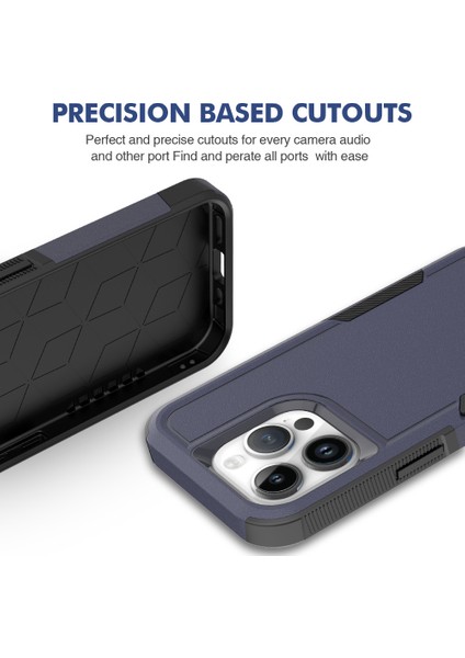 Iphone 15 Pro Cratch Anti Cratch Pc+Tpu Şok Geçirmez Geri Dark Telefon Kılıfı (Yurt Dışından) indirimleri