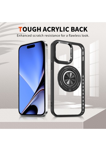 Iphone 15 Pro Max Pc+Tpu+Akrilik Yüzüğü Kickstand Şeffaf Baby ile Uyumlu Telefon Kılıfı (Yurt Dışından) modelleri
