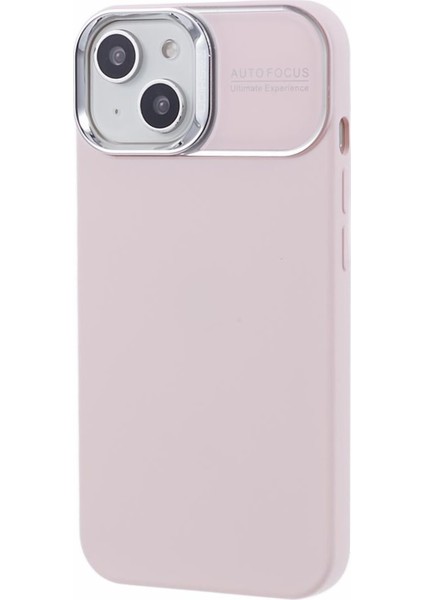 Iphone 15 Için Cilt Touch Hissed Sıvı Silikon Cep Telefonu Işık Pembe Telefon Kılıfı (Yurt Dışından)