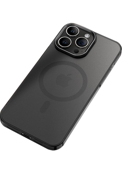 Iphone 15 Pro Max Için Pc+Temperli Cam Mat Black ile Uyumlu Telefon Kılıfı (Yurt Dışından)