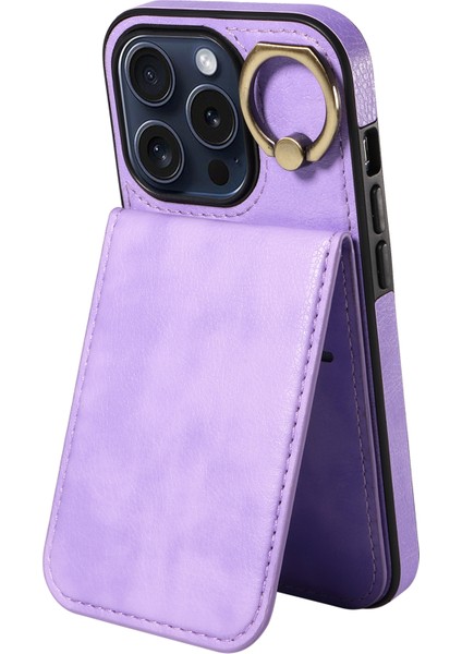 Iphone 15 Pro Case Rotary Kickstand Pu Deri+Tpu Telefon Morası Telefon Kılıfı (Yurt Dışından)