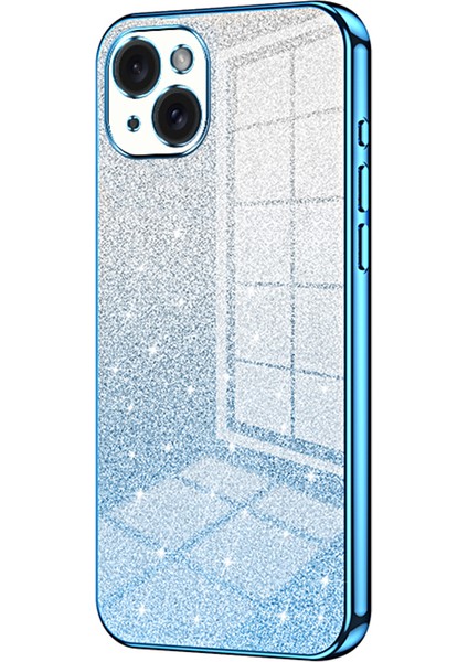 Iphone 15 Plus Cep Telefonu Şok Dönüştürme Gradyan Pırıltılı Kesin Kesim Tpu Mavisi Telefon Kılıfı (Yurt Dışından)