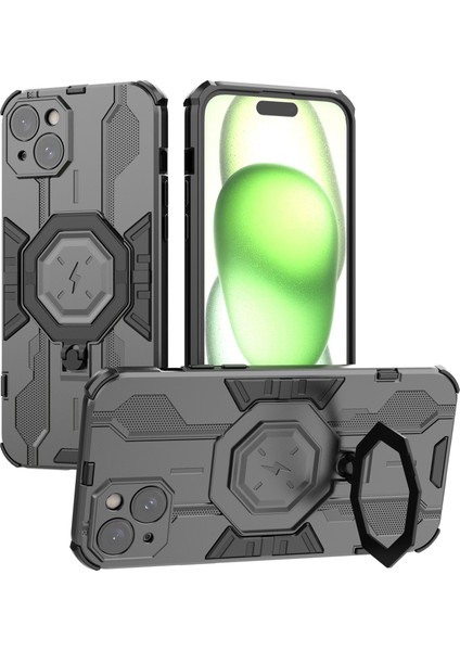 Iphone 15 Plus Kickstand Pc+Tpu Koruyucu Zırh Case Black Için Telefon Kılıfı (Yurt Dışından) indirimleri