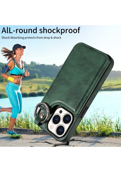 Iphone 15 Pro Case Shockproof Pu+Tpu Telefon Yeşil Telefon Kılıfı (Yurt Dışından) fırsatları