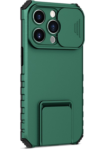 Kickstand Blackish ile Iphone 15 Pro Pc+Tpu Kapağı Şok Geçirmez Telefon Kabuğu Için Kayma Kamera Kapağı Telefon Kasası Telefon Kılıfı (Yurt Dışından) fiyatları