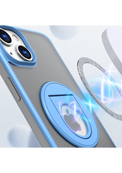 Iphone 15 Plus Artı Manyetik Kasa Yüzüğü Kickstand Tpu+Akrilik Çerçevesiz Gökyüzü Mavi Telefon Kılıfı (Yurt Dışından) fiyatları