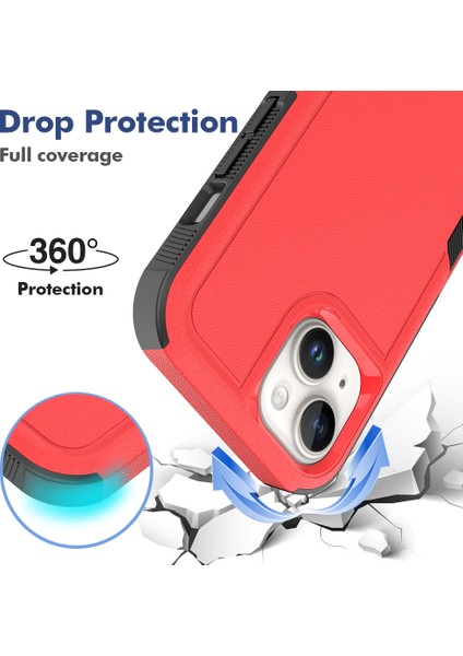 Iphone 15 Çift Katmanlı Koruma Için Pc+Tpu Anti Düşme Telefonu Vaka Kırmızısı Telefon Kılıfı (Yurt Dışından) fiyatları