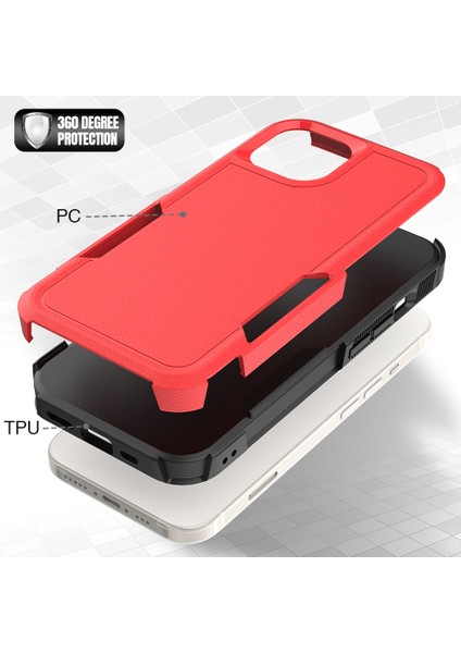 Iphone 15 Çift Katmanlı Koruma Için Pc+Tpu Anti Düşme Telefonu Vaka Kırmızısı Telefon Kılıfı (Yurt Dışından) modelleri