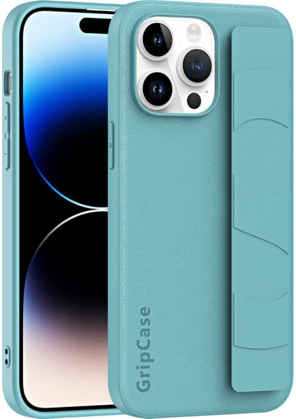 Iphone 15 Pro Pu Deri Kaplamalı Pc+Tpu Litchi Doku Telefonla Vaka Güz Mavisi Telefon Kılıfı (Yurt Dışından)