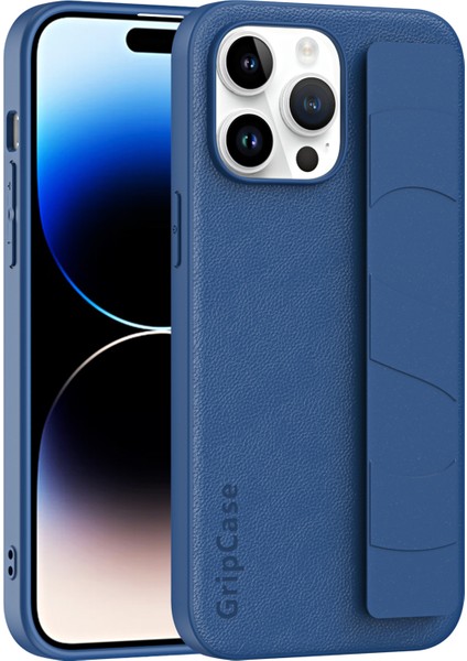 Iphone 15 Pro Pu Deri Kaplamalı Pc+Tpu Litchi Doku Telefonla Telefon Kasası Navy Mavi Telefon Kılıfı (Yurt Dışından)