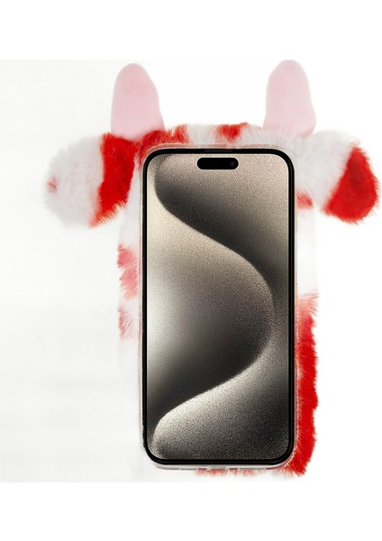 Iphone 15 Pro Forry Peluş Süt Inek Kulak Tarzı Tpu Yumuşak Telefon Kabini Kırmızı Telefon Kılıfı (Yurt Dışından) indirimleri