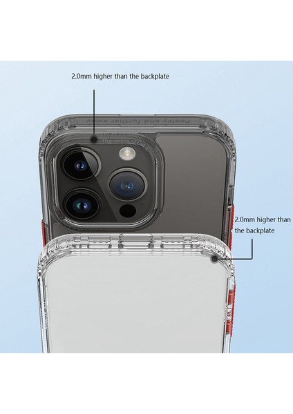 Iphone 15 Pro Four Corners Için Hava Çantası Cep Telefonu Şok Geçirmez Pc+Tpu Geri Şeffaf Telefon Kılıfı (Yurt Dışından)