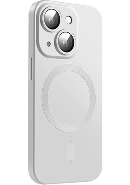 Iphone 15 Plus Artı Manyetik Kasa Için Yüksek Alüminyum Silikon Cam Film Silver Telefon Kılıfı (Yurt Dışından) modelleri