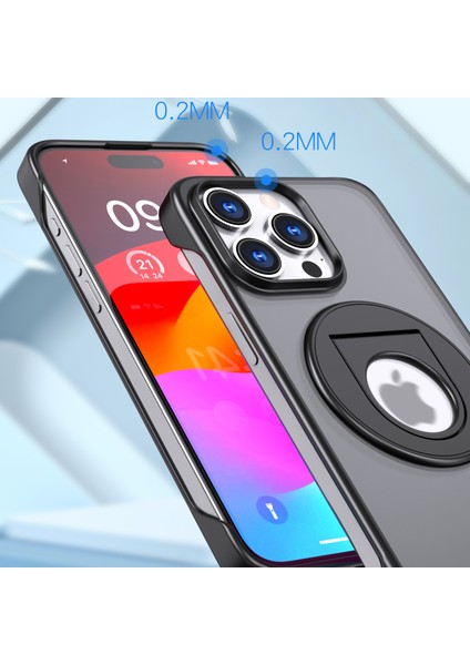 Iphone 15 Pro Koruyucu Çerçevesiz Tasarım Kickstand Manyetik Telefon Black Için Telefon Kılıfı (Yurt Dışından) indirimleri
