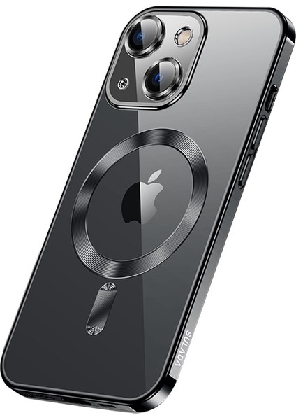 Iphone 15 Plus Için Temperli Cam+Tpu Elektraplama Black ile Uyumlu Telefon Kılıfı (Yurt Dışından)