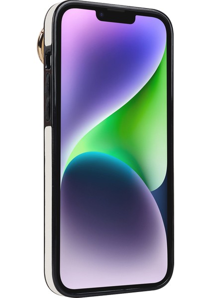 Iphone 13 Mini Yüzüğü Kickstand Pu Deri+Tpu Cep Telefon Ları Beyaz Telefon Kılıfı (Yurt Dışından) fiyatları