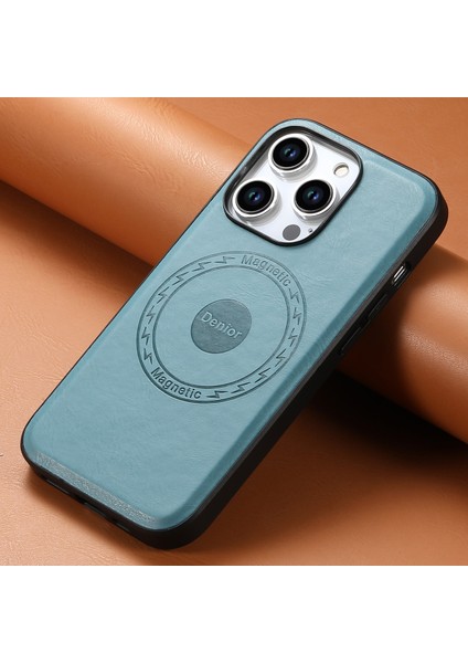 Iphone 15 Pro Max Magnetic Pu Deri Kaplamalı Tpu+Pc Mavisi Telefon Kılıfı (Yurt Dışından) indirimleri