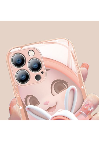 Iphone 15 Pro Cep Telefon Ları Için Sevimli Tavşan Deseni Yerleşik Lens Film Anti Çizelge Purple Telefon Kılıfı (Yurt Dışından) indirimleri