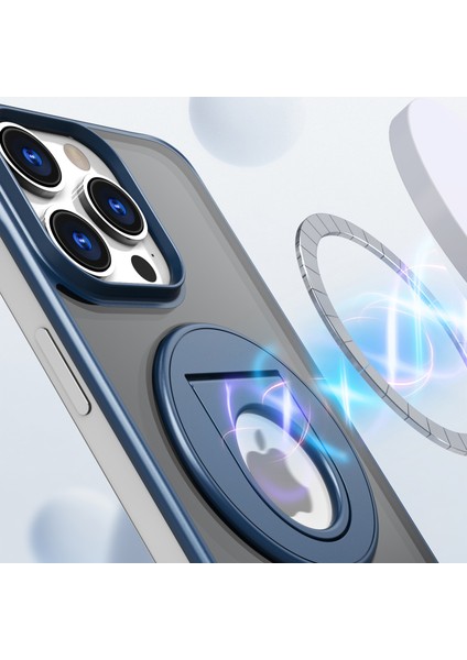 Iphone 15 Pro Max Case Için Borderless Tasarım Yüzüğü Kickstand Navy Mavi ile Uyumlu Telefon Kılıfı (Yurt Dışından) fiyatları