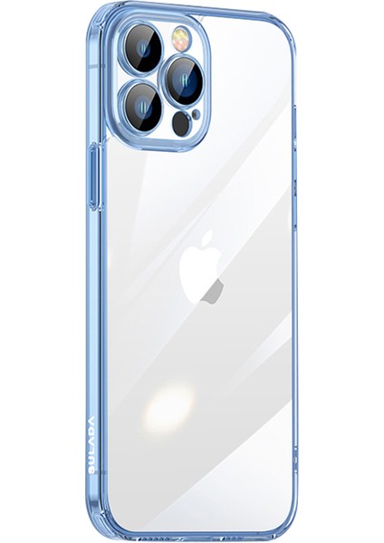 Iphone 15 Pro Shockproof Clear Case Tpu+Temperli Cam Ince Telefon Terazik Mavi Telefon Kılıfı (Yurt Dışından)