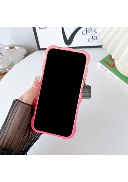 Iphone 15 Pro Tpu Kasası Için Teşki Bay Gradyan Renkli Hangtag Pink+Güllü Telefon Kılıfı (Yurt Dışından) fiyatları