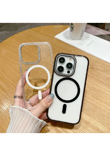 Iphone 15 Pro Max Case Tpu+Pc+Alüminyum Alaşım+Mıknatıs Yüzük Black ile Uyumlu Telefon Kılıfı (Yurt Dışından) modelleri