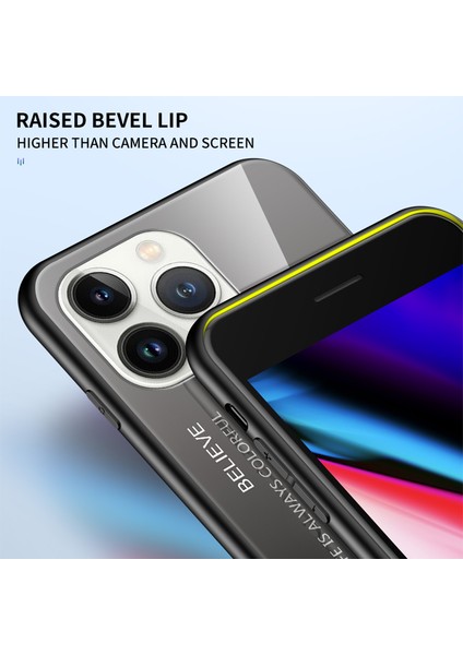 Iphone 15 Pro Temperli Cam Arka Pc+Tpu Gradient Renk Tasarım Beyaz Telefon Kılıfı (Yurt Dışından) fırsatları