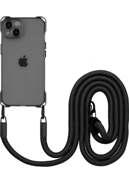 Iphone 13 6.1 Inç Kasa Için Omuz Kayış Siyah Olan Tpu Telefon Koruyucusu Telefon Kılıfı (Yurt Dışından)