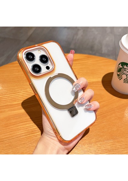 Tpu+Pc ile Uyumlu iPhone 15 Pro Kickstand Case Için Telefon Kılıfı (Yurt Dışından)