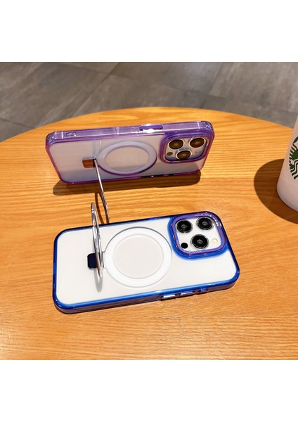Tpu+Pc ile Uyumlu iPhone 15 Pro Kickstand Case Için Telefon Kılıfı (Yurt Dışından) modelleri