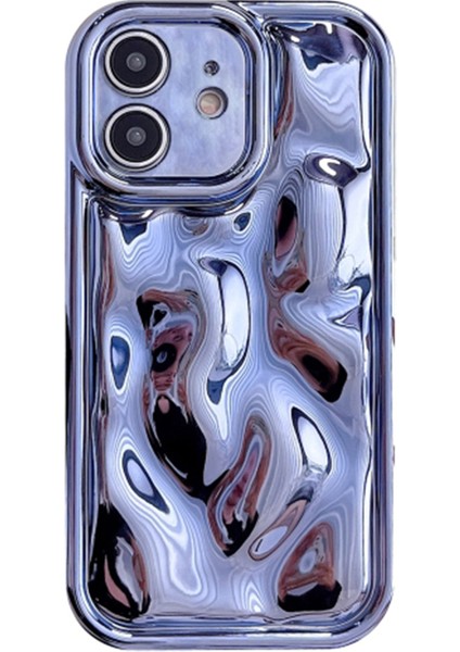 Iphone 12 Case Için Tpu Meteorit Doku Elektrokaplanmış Telefon Mavisi Telefon Kılıfı (Yurt Dışından)