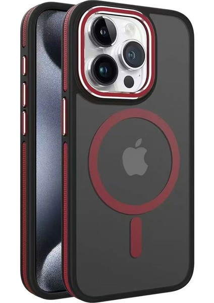 Anti Slip Stripe Tpu+Pc Telefon Kırmızısı ile Uyumlu iPhone 15 Pro Için Telefon Kılıfı (Yurt Dışından)