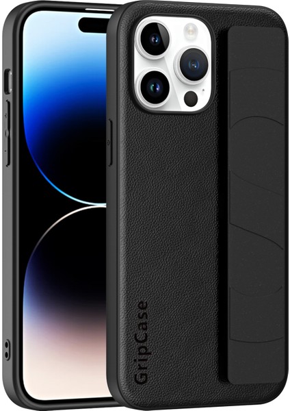 Iphone 15 Pro Pu Deri Kaplamalı Pc+Tpu Litchi Doku Telefonla Vaka Black Telefon Kılıfı (Yurt Dışından)