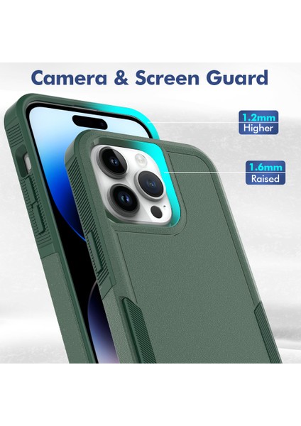 Iphone 15 Pro Max Mappy Telefon Geri Pc+Tpu Bırak Koruma Case Dark Telefon Kılıfı (Yurt Dışından)